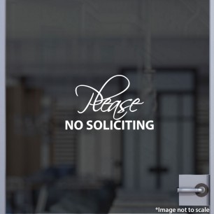 Please No Soliciting Decal
