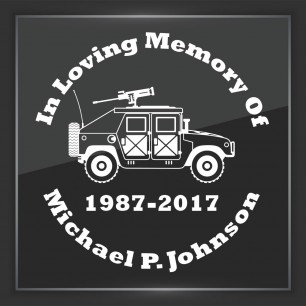 In Memory of Decal - Vehicle 4