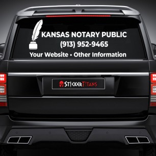 Notary Style 10 Rear Glass Decal