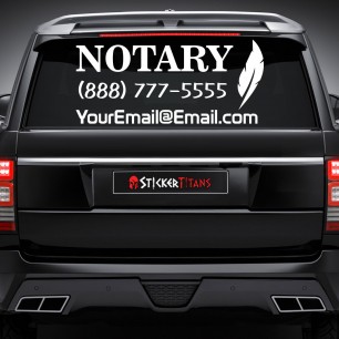 Notary Style 11 Rear Glass Decal