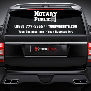 Notary Style 02 Rear Glass Decal