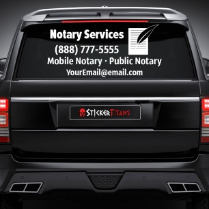 Notary Style 03 Rear Glass Decal
