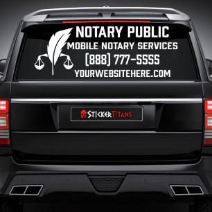 Notary Style 05 Rear Glass Decal