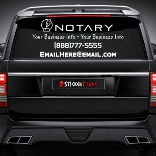 Notary Style 07 Rear Glass Decal