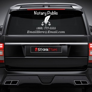 Notary Style 08 Rear Glass Decal