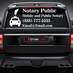 Notary Style 09 Rear Glass Decal