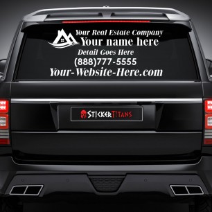 Real Estate Style 03 Rear Glass Decal