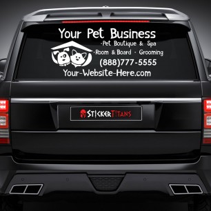 Pets Style 04 Rear Glass Decal